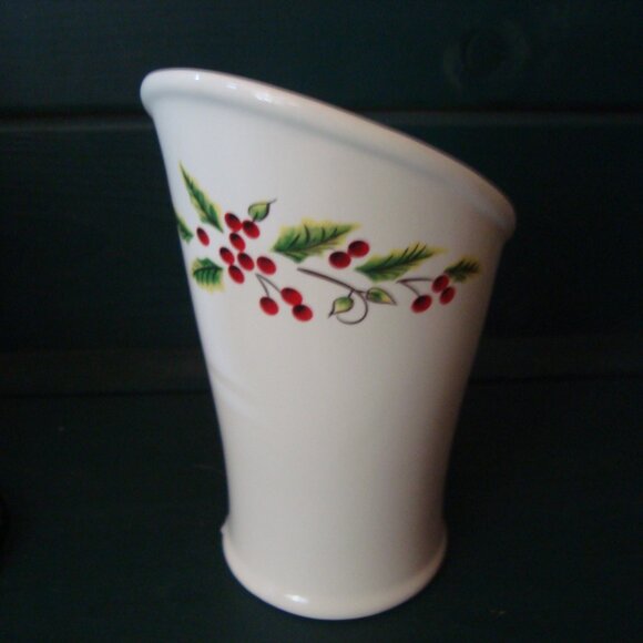 Holiday Utilities Silverware Holder Caddy Holly Berries - Picture 3 of 6